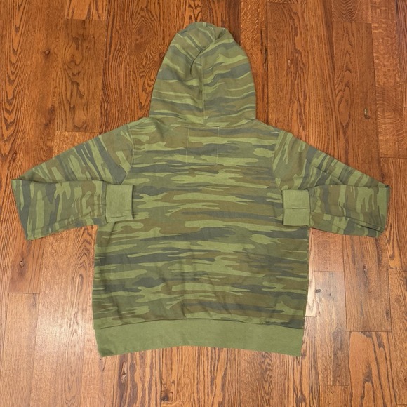 NEW Aviator Nation Ninja Pullover Hoodie Green Camouflage Women's XL Fleece - Picture 6 of 9
